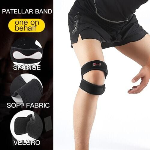ARBOT Knee Support Adjustable Double Buckle Patella Guard Belt Strap Brace Running Basketball Football Sports Knee Protector