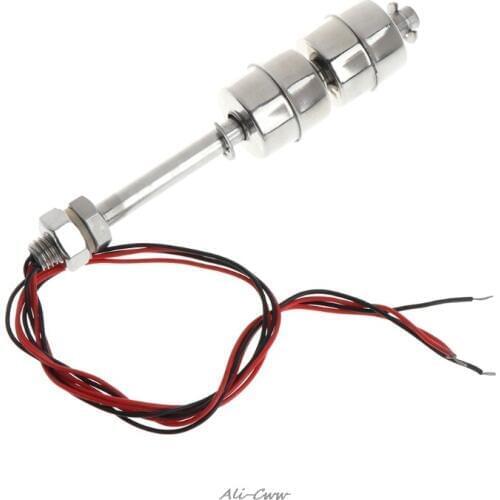 220V 10W 120mm Float Switch Auto Tank liquid Water Level Sensor Stainless Steel
