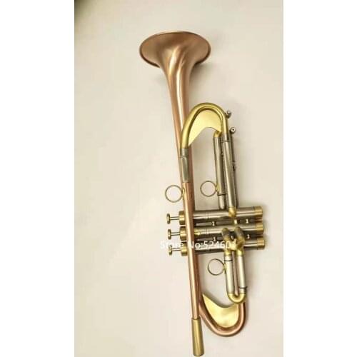 Bb Trumpet Brass Lacquered Gold Professional Musical Instrument With Case Free Shipping