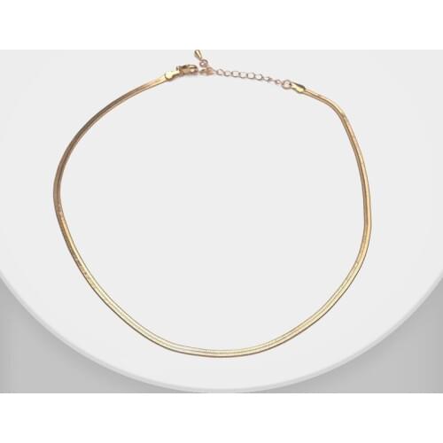 Amorita boutique Stylish geometric snakeskin necklace