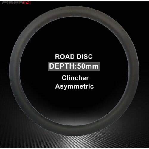 Fast Delivery carbon clincher wheelset disc brake Tubeless ready hookless Asymmetry wheels Offset rims