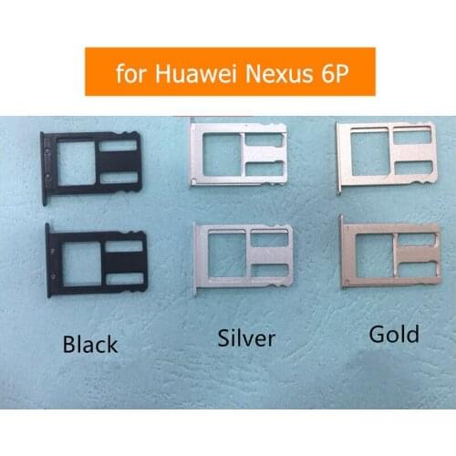 SIM Card Holder Slot Tray for Google for Huawei Nexus 6P SIM Nano SIM Card Micro SD Card Tray Holder Slot Adapter Repair Parts