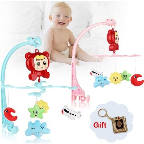 Baby Coran Player Mobile Bed Bell Newborn Infant Baby Boy Toys Quran Rattles Crib Mobiles Toy Holder Rotating Quran Speaker