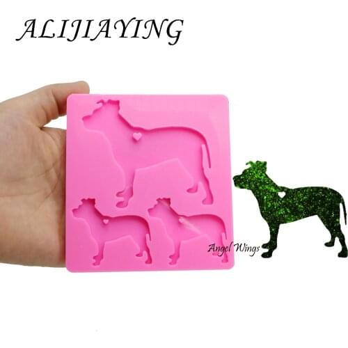 DIY Dog family silicone mold Dog mother/baby keychain mould Liquid silicone mould DIY Not sticky epoxy resin molds DY0103