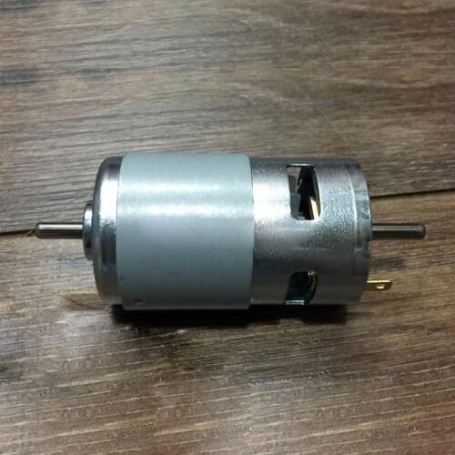 795 motor, double-outlet high-power DC high-speed motor, 12-24V pure copper wire high torque double ball round-axis motor