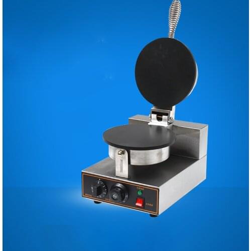 Electric Waffle Ice Cream Cone Machine Commercial Cone Crepe Maker Single Head Flat Cone Making Machine