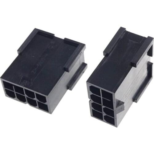 50Pcs 4.20 MM 2x4 PIN 8 Position Female Housing for Computer ATX Graphics Card GPU PCI-E PCIe Power Connector Miner