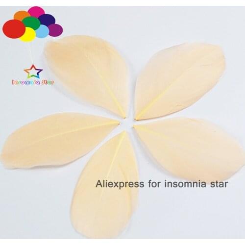 Shell pink 100 beautiful Goose feathers 5-7CM / 2-3 inch DIY jewelry decorative accessories DIY Craft Feather Accessory