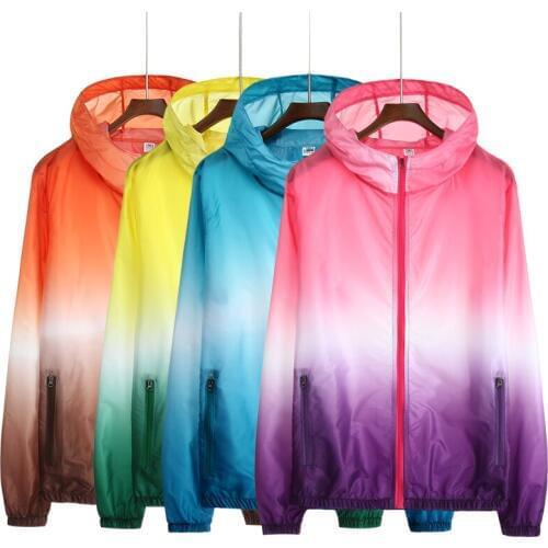 Summer men Quick Dry Skin Sun Protection Clothing Couple Coat Fashion Waterproof Men Women Jacket Plus Size XS-4XL