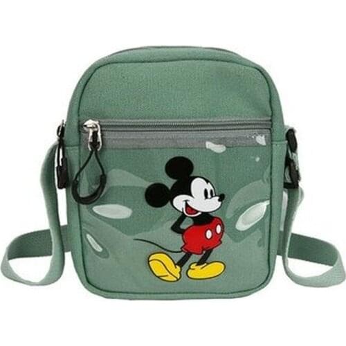 Disney cartoon small square bag girl coin purse new all-match messenger bag lady student Mickey mouse shoulder bag handbag gifts