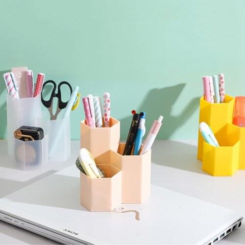 Multifunctional 3 Lattices Makeup Tools Brush Storage Box Nail Polish Cosmetics Pen Holder Rack Desktop Table Organizer
