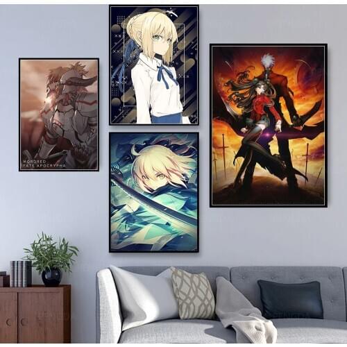 Wall Art Home Decor Fate Grand Order Canvas Print Painting Hot Cartoon Figure Modern Tohsaka Rin Poster Modular Pictures Office