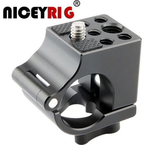 NICEYRIG 25mm Rod Clamp for Dji Ronin-M / Ronin-MX Gimbal Stabilizer with 3/8" 1/4" Thread Hole Adjustable Quick Release Adapter