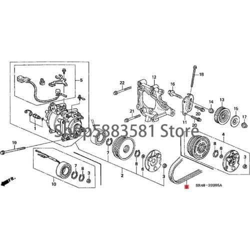 Car compressor belt engine belt fan belt generator belt Hon dao civ ic air conditioning pump belt air-conditioning belt