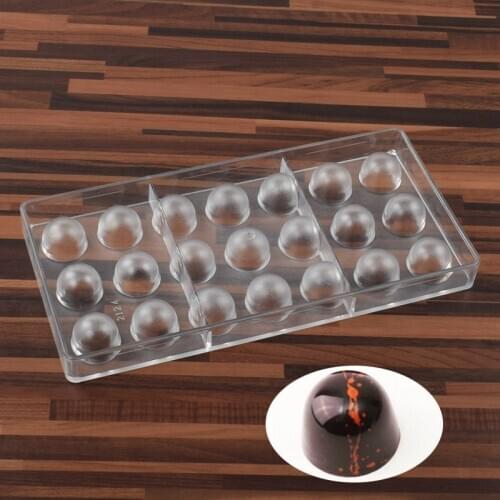 SHENHONG Polycarbonate Chocolate Mold Pastry Baking Tools 21 Cavity Confectionery Dessert Moulds Candy Decoration Bake Tray