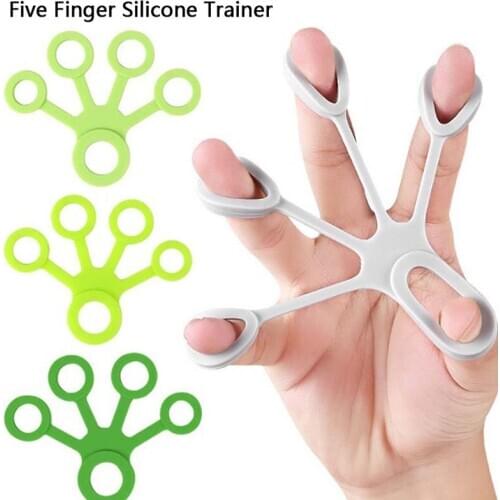1pcs Silicone Finger Gripper Finger Expander Exercise Strength Trainer Resistance Band Hand Grip Wrist Yoga Stretcher