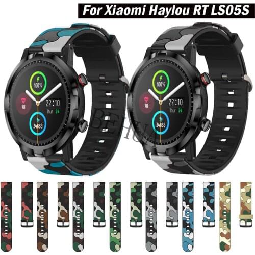 22mm Fashion Silicone WatchBand For Xiaomi Haylou RT LS05S Strap Sport Bracelet 20MM Wristband For Amazfit Bip Lite / Bip S Belt