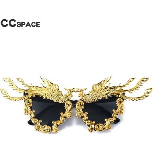 47444 Phoenix Shape Party Catwalk Luxury Sunglasses Fashion Men Women Shades Uv400 Vintage Glasses
