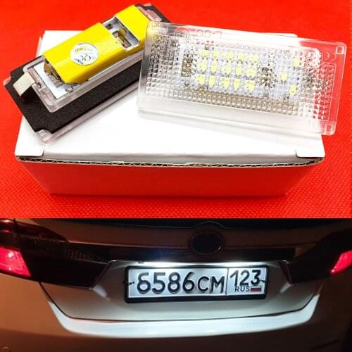 E46 4D 1998-2003 Led Number Plate Holder Lamp No Error License Plate Light For BMW 3 Series Sedan Touring Estate Compact