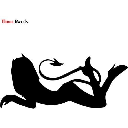 Three Ratels LBH591# 23x10cm Funny Car Sticker Sexy Devil Girl And Decals