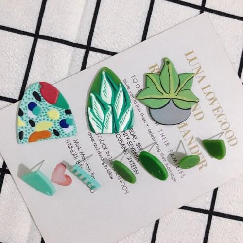 Ornament Accessories Fashion Earring Stud Charms Floral Resin Plant Bracelet Necklace Pendants 20pcs/Lot DIY Jewelry Findings