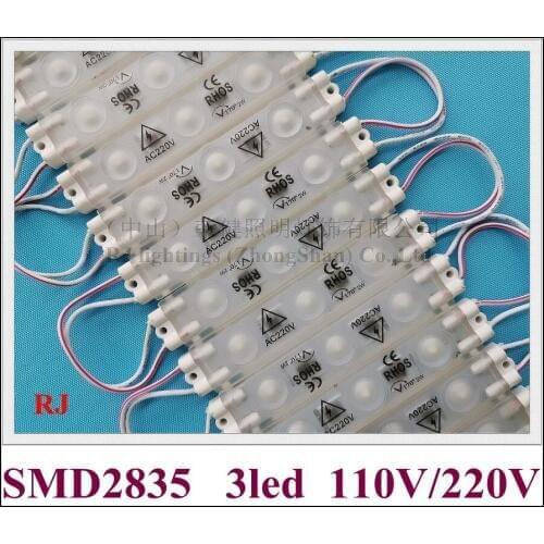 AC220V / AC110V input injection LED module light 2W 250lm SMD 2835 3 led IP65 110mm*20mm*8mm super bright 2019 NEW design