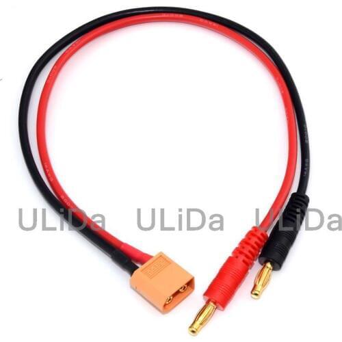 XT60 Male 300mm 14AWG Charger Lead 4mm Banana Bullet to XT60 LiPo RC battery