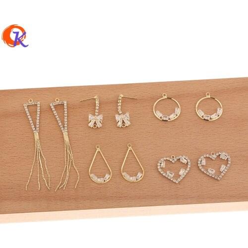 Cordial Design 50Pcs Jewelry Accessories/Hand Made/Rhinestone Claw Chain/Connectors For Earrings/DIY Charms/Earring Findings