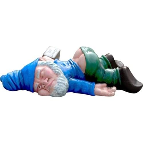 Funny Garden Drunk Gnome Decor Creative Drunk Dwarf Decoration Mini Resin Drunk Dwarf Figurines For Yard Lawn Ornament