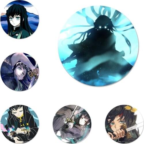 Kimetsu no Yaiba Muichiro Tokito Badge Brooch Pin Accessories For Clothes Backpack Decoration gift 58mm