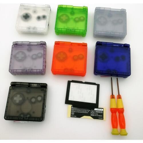 10pcs/lot Transparent Clear Blue purple white orange black green Glacier For Nintendo GameBoy Advance SP Housing Shell New 2019