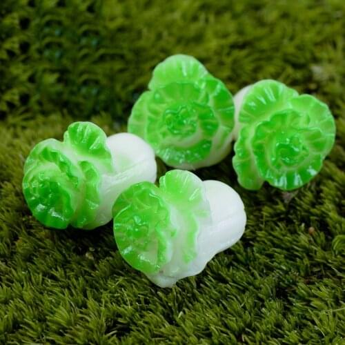 10PCS Cabbage Vegetables Plant China Korea Model Small Statue Figurine Crafts Figure Ornament Miniatures Home Decor