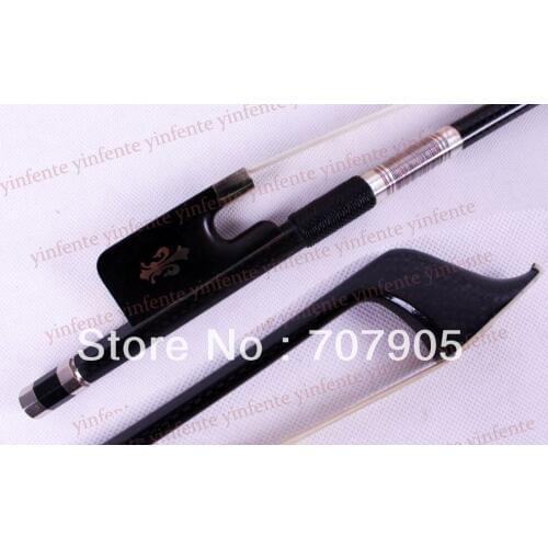 1x New 3/4 Upright Double Bass Bow Carbon Fiber Stick Ebony frog