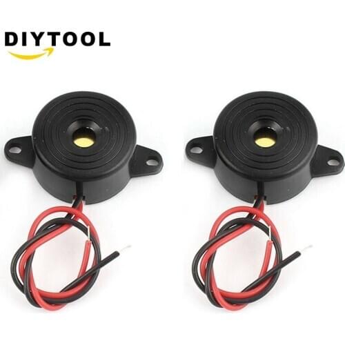 2PCS DC 3-24V SFM-20 Black Active Piezo Buzzer Sound Continuously Alarm