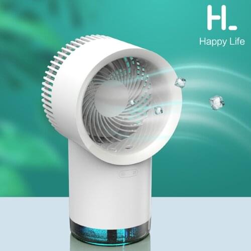 2 IN 1 Desktop Fan & Air Humidifier Three Speed Adjustable Powerful Low Noise Cooling Fan Mist Humidifier with Soft Night Light