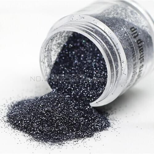 2017 hot nail art 0.2mm Dark gray flash powder Holographic Glitter multi-colored mine powder nail DIY M33