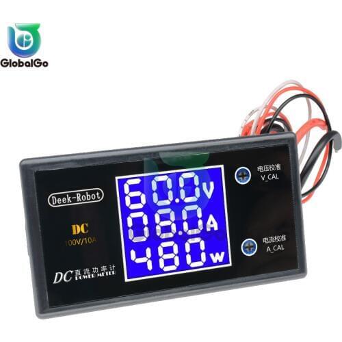 3pcs DC 100V 10A 1000W Mini Digital Wattmeter Voltmeter Ammeter Power Amp Volt Voltage Current Meter Tester Detector LED 3pin