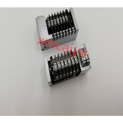 5pieces 7 Digit 4X8 Roman Backward Letterpress Rotary Numbering Machine