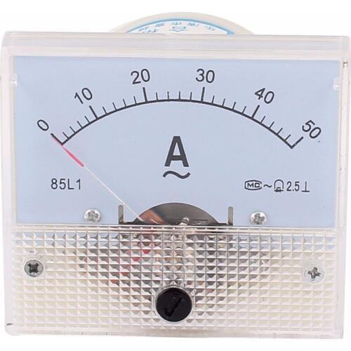 AC Analog Meter Panel 1A 2A 3A 5A 10A 15A 20A 30A 50A AMP Current Ammeters 85L1 0-50A Gauge 64*56MM