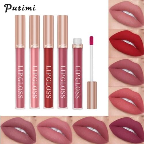 Velvet Matte Liquid Lipstick Chocolate Silky Waterproof Lip Gloss Long Lasting Non-stick Lipstick Women Red Lip Tint Makeup TSLM
