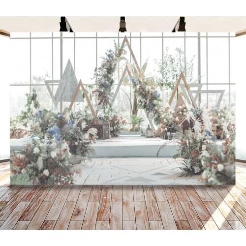 White Elegant French Window Bouquet Potted Plants Backdrops Photo Background Decorations for Photography Props