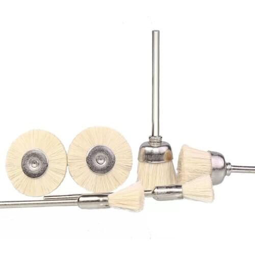 Citop 10pcs/set 3mm Shank Abrasive Bristle Wheels Wool Polishing Buffing Brush Bur Buffing Polishing Rotary Brush Tools