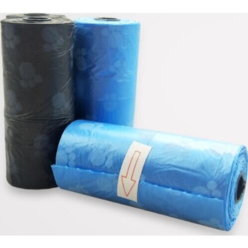 Eco Fecal Pet Dog Waste Poop Bags With Footprint Pattern Clean-Up Garbage Waste Bag 15Pcs Portable Poop Garbage Dispenser