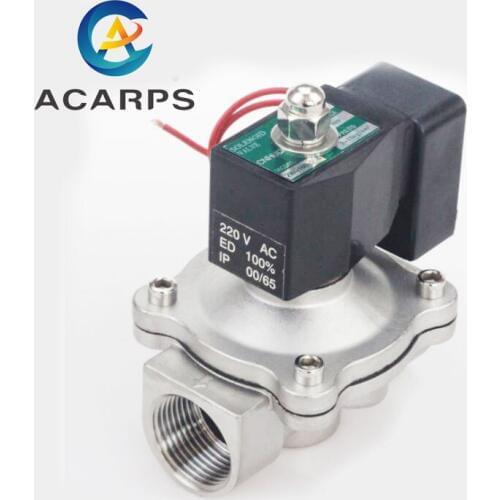 3/8inch Solenoid electric Water Valve 220v 12v Stainless Steel Normally Closed Non-hot DIN IP65 Waterproof