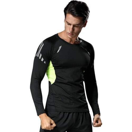 Running T-Shirts Men T-Shirt Compression Rashguard Mens Gym TShirt Sport jerseys Sportswear Slim Fit T Shirt Man Quick Dry Tops