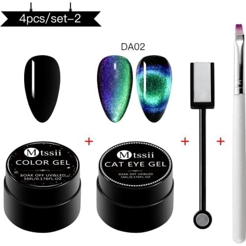Mtssii 9D Galaxy Cat Eye Nail Gel Chameleon Magnetic Soak Off UV/LED Nail Art Varnish Semi Permanent Manicure Gel Lacquer Vernis
