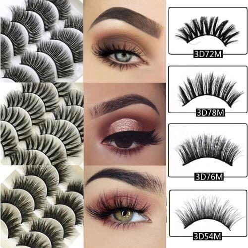 ICYCHEER Hot Thick 3D Mink Lashes Soft Natural False Eyelashes Set Eye Lash Extension Long Thick Handmade Dramatic Look Makeup