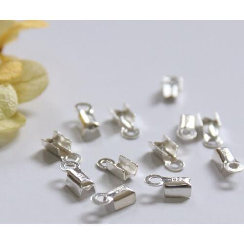 " Fake One Penalty Ten "3.5*8MM 40Pcs-5G 925 Sterling Silver Jewelry Rope Connectors Findings Jewellery Accessories