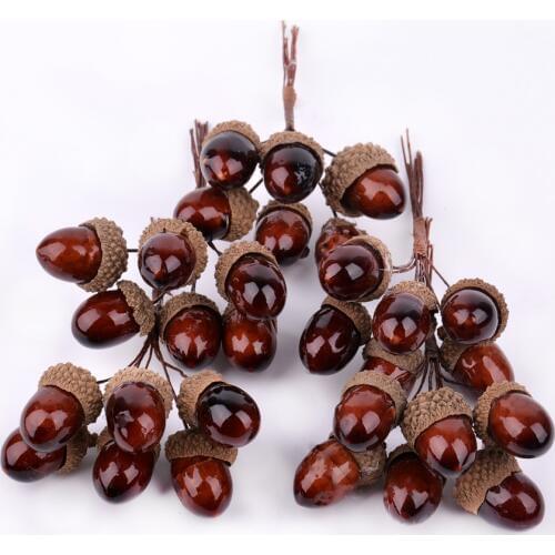 6pcs foam pine cone handmade artificial bouquet Christmas wedding home berry decoration DIY gift box scrapbooking wreath flower