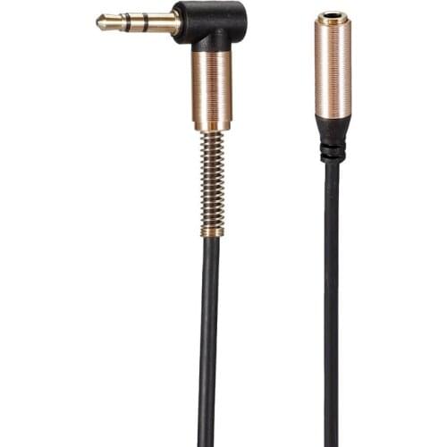 Jack 3.5 Male To Female Right Angle 3.5mm Audio Extension Cable Earphone Extender Cable Car Aux for Headphone Louder